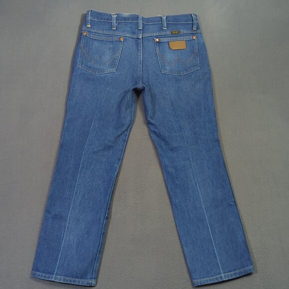 Wrangler Jeans Men's 33x30 Fits 32x26 Blue 936DEN Cowboy Cut Slim Fit Western - Picture 3 of 13